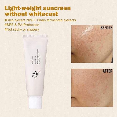 BEAUTY OF JOSEON - Relief Sun - Crème Solaire : Riz + Probiotique SPF50+ PA++++ - 50ml