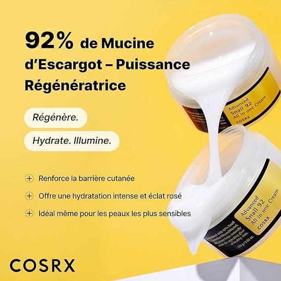 COSRX - Crème tout en un à l'escargot - Advanced Snail 92 - All in one Cream - 100g