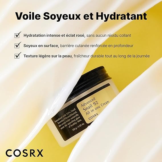 COSRX - Crème tout en un à l'escargot - Advanced Snail 92 - All in one Cream - 100g